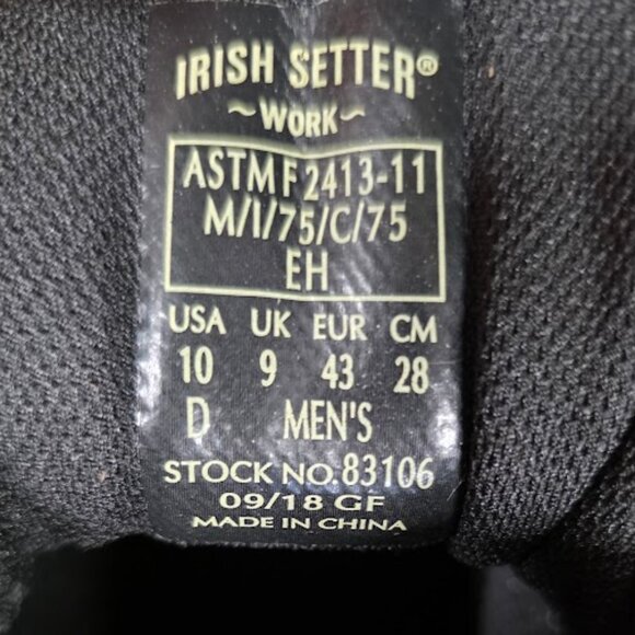 NIB Irish Setter Work Men\'s Afton Oxford Steel Toe Work Boot 83106 sz 10 main image 12